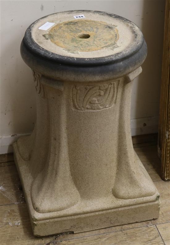 A clay jardiniere base W.38cm